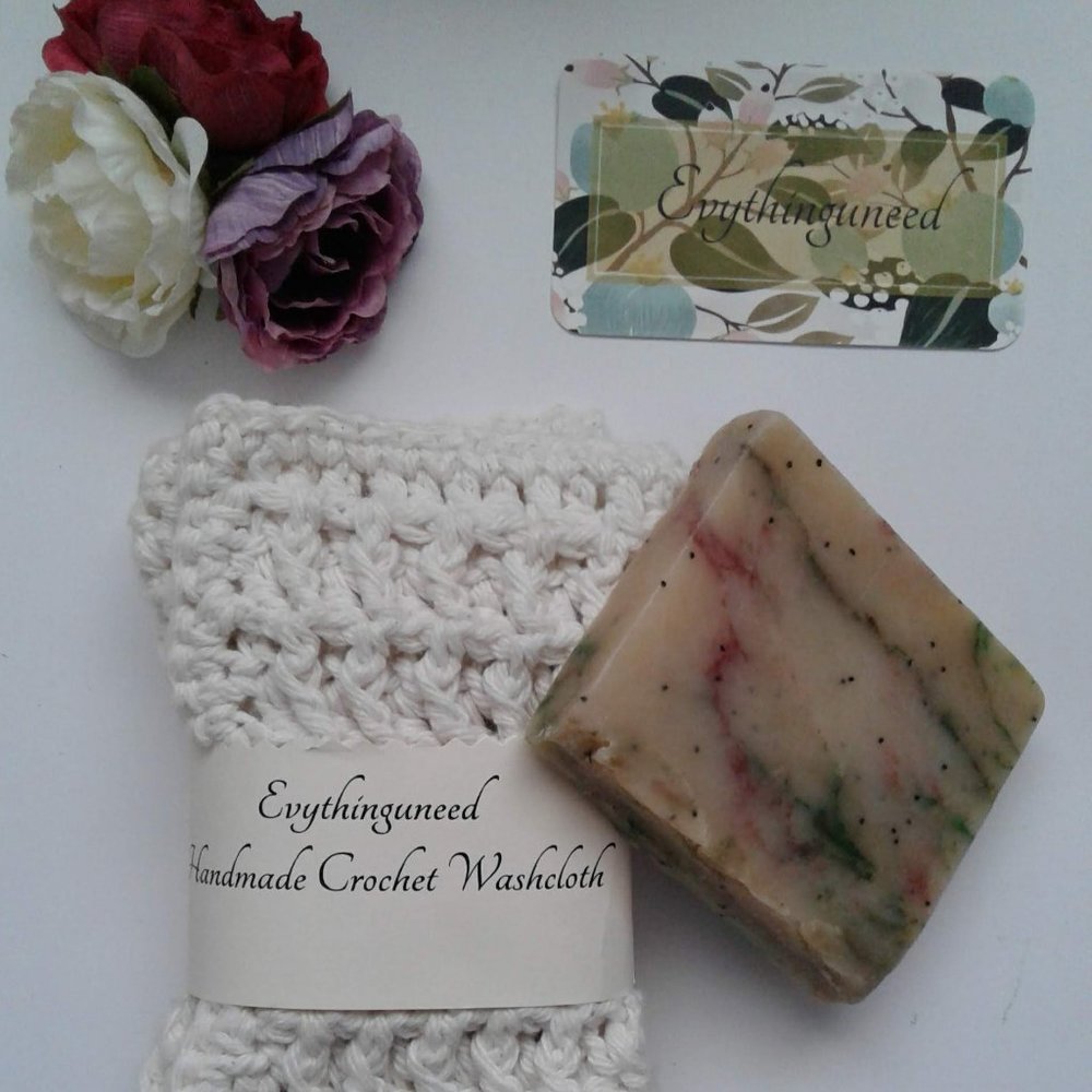 Handmade Crochet Wash Cloth Square